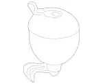2203270115 - Springs, Suspension and Hydraulics: Air Reservoir for Mercedes-Benz: CL500, CL55 AMG, S430, S55 AMG, SL500, SL55 AMG, SL550, SL600, SL65 AMG Image