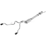 M5200F15RSB - : 2017-2020 F-150 Raptor 3.5L Cat Back Sport Exhaust System-Black Tips for Ford Performance Parts Image