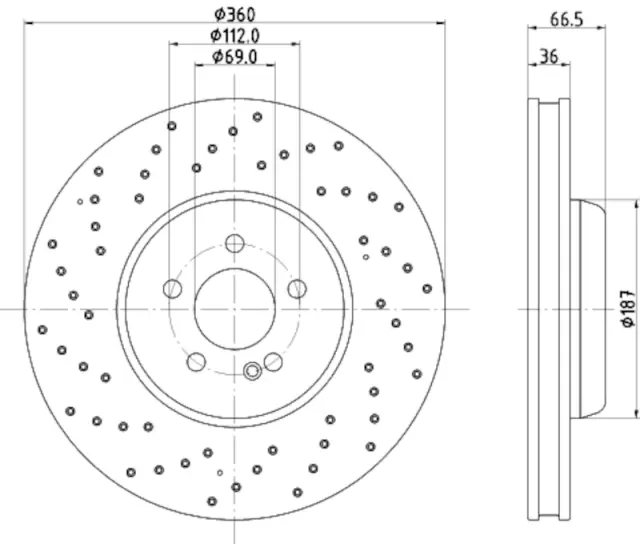355134452 - Brake: Disc Brake Rotor for Hella Pagid Image