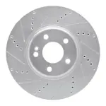 63163162L - : DFC Brake Rotor - Drilled and Slotted - Silver for DYNAMIC FRICTION Image