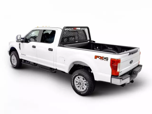 VHC3Z99280D71A - Exterior: Boss Cab Protector for Ford: E-350 Super Duty, E-450 Super Duty, F-250 Super Duty, F-350 Super Duty, F-450 Super Duty, F-550 Super Duty Image