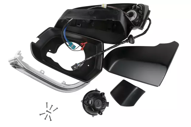 Driver Side Door Mirror Kit with Actuator, Cover, Bezel, and Bolts - GM (23240303)