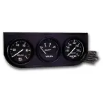 2397 - : GAUGE CONSOLE, OILP/WTMP/VOLT, 2", 100PSI/280?F/18V, MECH BLK DIAL, BLK BZL, AG for AutoMeter Image