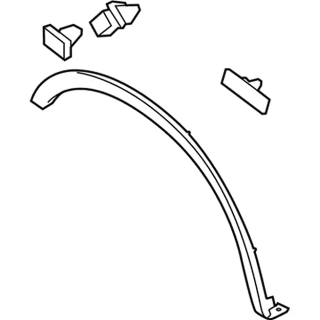 HL3Z16039AAPTM - : 2017-2020 Ford F-150 - Wheel Opening Molding for Ford: F-150 Image