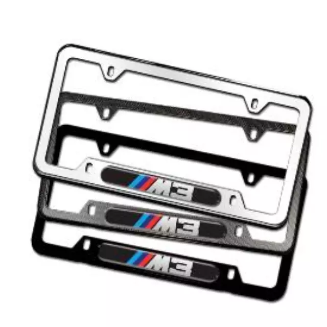 82120010400 - Exterior: M3 License Plate Frame for BMW: 135i, 228i, 228i xDrive, 320i, 320i xDrive, 328d, 328d xDrive, 328i, 328i xDrive, 335i, 335i GT xDrive, 335i xDrive, 335is, 340i, 340i xDrive, 428i, 428i xDrive, 435i, 435i xDrive, 528i, 528i xDrive, 535d, 535d xDrive, 535i, 535i xDrive, 550i, 550i xDrive, 640i, 640i xDrive, 650i, 650i xDrive, 740i, 740Li, 740Li xDrive, 750i, 750i xDrive, 750Li, 750Li xDrive, 760Li, M235i, M235i xDrive, M3, M4, M5, M6, X1, X3, X4, X5, X6, Z4 Image