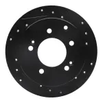 63321013R - : DFC Brake Rotor - Drilled and Slotted - Black for DYNAMIC FRICTION Image