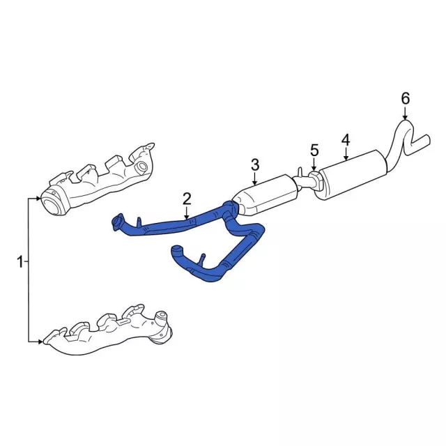 F7UZ5246BB - Exhaust: Front Pipe for Ford: E-350 Econoline, E-350 Econoline Club Wagon, E-350 Super Duty, E-450 Econoline Super Duty, Econoline Super Duty Image