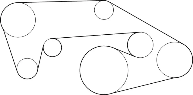 11720EY00A - : Serpentine Belt for INFINITI: EX35, EX37, FX37, G37, M37, Q40, Q50, Q60, Q70, Q70L, QX50, QX70 Image