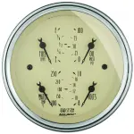 1812 - : GAUGE, QUAD, 3 3/8", 240OE-33OF, ELEC, ANTIQUE BEIGE for AutoMeter Image