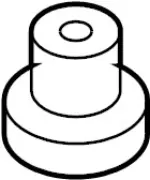 165662Y50A - : Engine Cover Retainer for INFINITI: FX35, FX45, G35, I35, M35, M45, Q45, QX56 Image