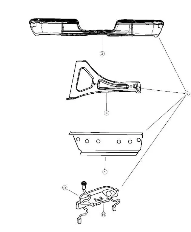 82401315AB - Body: Bumper for Dodge: Ram 1500, Ram 2500, Ram 3500 Image