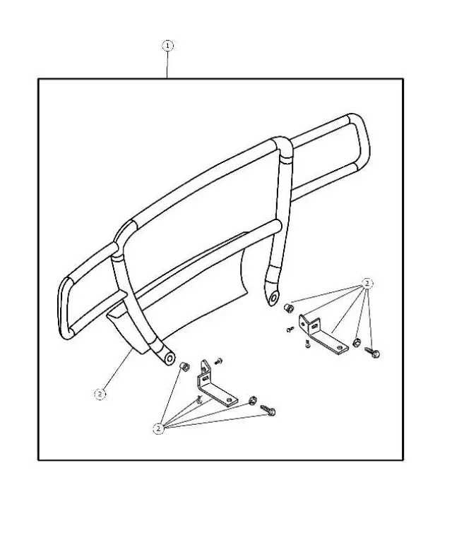 82206558 - Mopar Accessories - Component Parts: Brush Guard Kit for Mopar Image