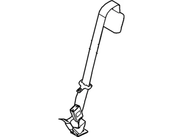 9C2Z16611B64AB - Electrical: Center Belt Assembly for Ford: E-150, E-250, E-350 Super Duty Image