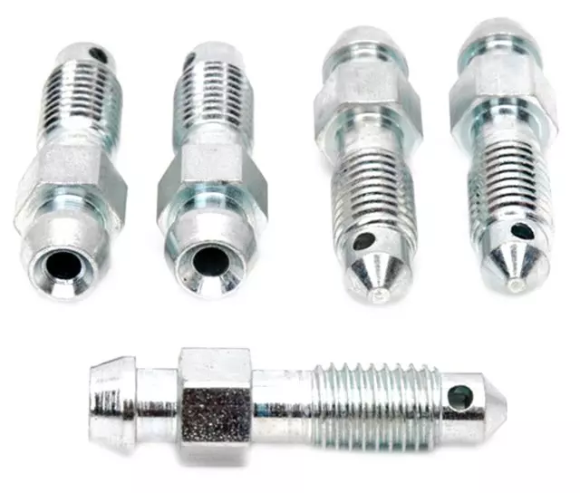 18K2359 - Brake: Front Brake Caliper Bleeder Screw for Acura: SLX | Audi: 100, 100 Quattro, 4000, 4000 Quattro, 5000, Coupe | BMW: 318i, 318is, 318ti, 323Ci, 323i, 323is, 325, 325Ci, 325e, 325es, 325i, 325is, 325iX, 325xi, 328Ci, 328i, 328is, 524td, 525i, 525iT, 528e, 530i, 533i, 535i, 535is, 540i, 633CSi, 635CSi, 733i, 735i, 735iL, 740i, 740iL, 745i, 745Li, 750iL, 760Li, 840Ci, 850Ci, 850CSi, 850i, M3, M5, Z3, Z4, Z8 | Cadillac: CTS | Chevrolet: Nova, Prizm, Spectrum, Tracker | Chrysler: 200, PT Cruiser, Sebring | Dodge: Avenger, Caliber, Colt, Ram 50, Stratus | Fiat: 500 | Ford: Escape, Escort, Focus, Probe | Honda: Insight, Passport | INFINITI: EX35, EX37, FX35, FX37, G25, G35, G37, JX35, M35, M35h, M37, M45, M56, Q40, Q45, Q50, Q60, Q70, Q70L, QX4, QX50, QX55, QX60, QX70 | Isuzu: Amigo, Axiom, I-Mark, Impulse, Pickup, Rodeo, Rodeo Sport, Stylus, Trooper, VehiCROSS | Jeep: Compass, Patriot | Kia: Sephia, Spectra | Lexus: CT200h, ES250, ES300, ES300h, ES330, ES350, GS200t, GS300, GS350, GS400, GS430, GS450h, GS460, GX460, GX470, HS250h, IS200t, IS250, IS300, IS350, IS500, LS400, LX450, LX570, LX600, NX200t, NX250, NX300, NX300h, NX350, NX350h, NX450h+, RC200t, RC300, RC350, RX300, RX330, RX350, RX350L, RX400h, RX450h, RX450hL, SC300, SC400, SC430, UX200, UX250h | Mazda: 2, 323, 6, 626, 929, B2000, B2200, B2600, Miata, Millenia, MPV, MX-3, MX-6, Protege, Protege5, RX-7, Tribute | Mercedes-Benz: C43 AMG | Mercury: Capri, Mariner, Tracer | Mitsubishi: Diamante, Eclipse, Endeavor, Galant, Lancer, Mighty Max, Mirage, Montero, Montero Sport, Outlander, Outlander Sport | Nissan: 200SX, 350Z, 370Z, 720, Altima, Cube, Juke, LEAF, Maxima, Murano, NV200, NX, Pathfinder, Pulsar NX, Quest, Rogue, Rogue Select, Rogue Sport, Sentra, Stanza, Van, Versa | Pontiac: G5, Solstice, Vibe | Saab: 900, 9000 | Saturn: Ion, L100, L200, LS, LS1, LS2, LW1, LW2, LW200, SC, SC1, SC2, SL, SL1, SL2, SW1, SW2 | Scion: iM, iQ, tC, xA, xB, xD | Subaru: Baja, Forester, Impreza, Legacy, Outback | Suzuki: Grand Vitara, Kizashi, Vitara | Toyota: 4Runner, Avalon, C-HR, Camry, Celica, Corolla, Corolla Cross, Corolla iM, Cressida, Echo, FJ Cruiser, Highlander, Land Cruiser, Matrix, Mirai, MR2, MR2 Spyder, Paseo, Pickup, Prius, Prius AWD-e, Prius C, Prius Plug-In, Prius Prime, Prius V, RAV4, RAV4 Prime, Sequoia, Sienna, Solara, Starlet, Supra, T100, Tacoma, Tercel, Tundra, Van, Venza, Yaris | Volkswagen: Cabriolet, Fox, Golf, Jetta, Quantum, Rabbit, Rabbit Convertible, Scirocco Image
