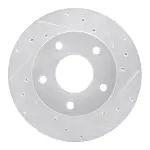 63147014R - : DFC Brake Rotor - Drilled and Slotted - Silver for DYNAMIC FRICTION Image