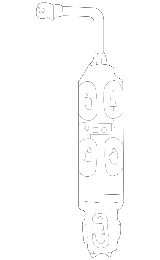 22082171517C45 - Body: Window Switch for Mercedes-Benz Image