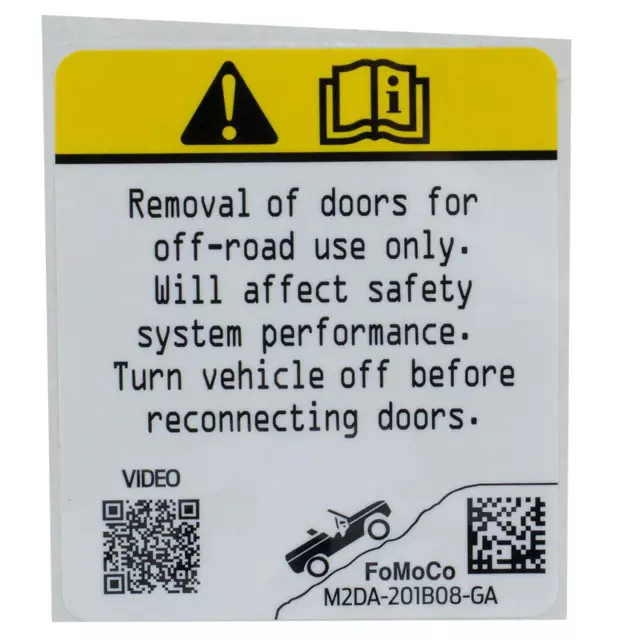 M2DZ5400014G - : Caution Label for Ford: Bronco Image