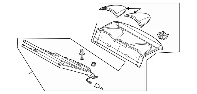 20969013495D34 - Body: Pkg Tray Trim for Mercedes-Benz Image