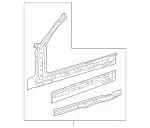 2046304810 - Side Walls: A-Pillar for Mercedes-Benz: C250, C350, C63 AMG Image