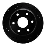 63348037L - : DFC Brake Rotor - Drilled and Slotted - Black for DYNAMIC FRICTION Image