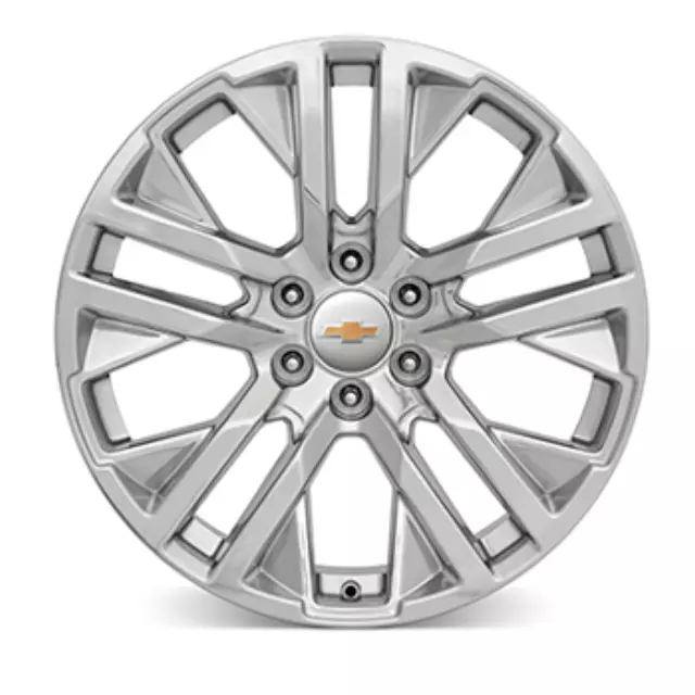 84799393 - Wheels: 22 Wheels, Multi-Spoke Polished Finish for Chevrolet: Silverado 1500, Silverado 1500 LTD, Suburban, Tahoe | GMC: Sierra 1500, Sierra 1500 Limited, Yukon, Yukon XL Image