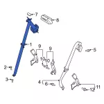 LB5Z78611B64CD - Electrical: Center Seat Belt for Ford: Explorer, Police Interceptor Utility | Lincoln: Aviator Image