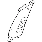 AG1Z5424357AH - Body: Upper Center Pillar Trim for Ford: Police Interceptor Sedan, Special Service Police Sedan Image