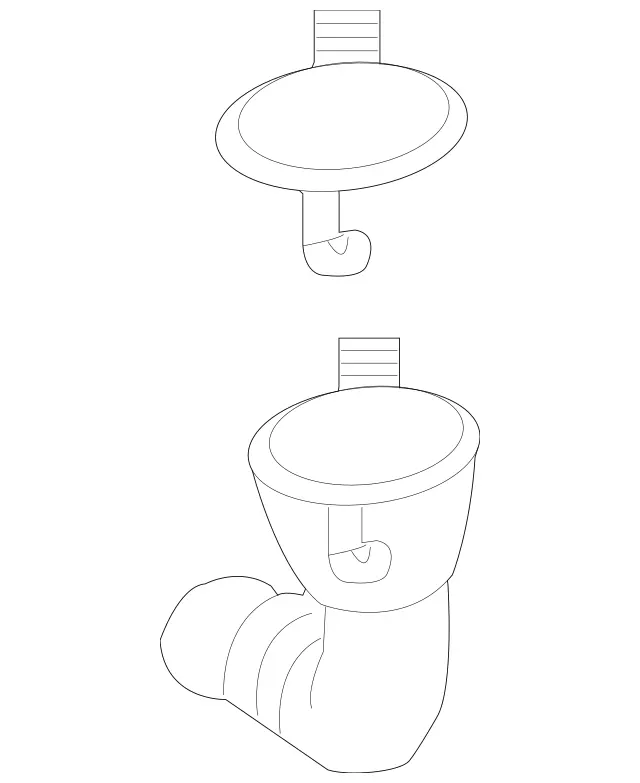 2308600064 - Windshield Washer, Emergency Equipmt: Fitting for Mercedes-Benz: SL500, SL55 AMG, SL550, SL600, SL63 AMG, SL65 AMG Image image