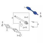 LX6Z3B436B - Suspension: Axle Assembly for Ford: Bronco Sport, Escape Image