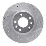63154059R - : DFC Brake Rotor - Drilled and Slotted - Silver for DYNAMIC FRICTION Image