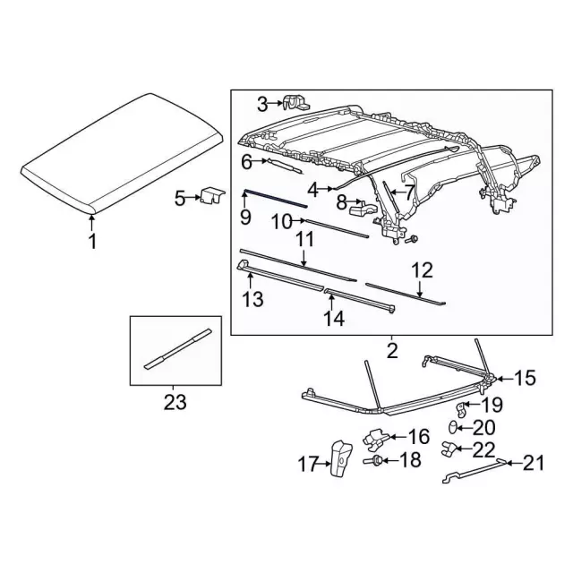 Roof Side Rail - Ford (M2DZ-7802501-C)