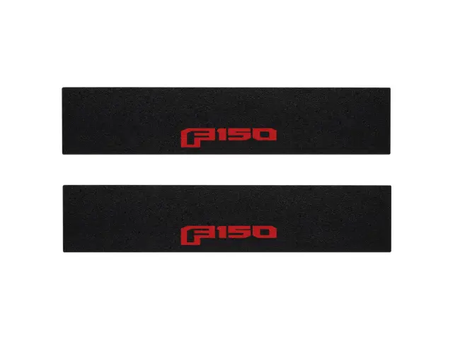 VML3Z99132A08H - Exterior: Red Lettering On Black Texture Door Sill Kit for Ford: F-150 Image