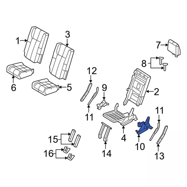 7L1Z78613D60A - Body: Latch for Ford Image