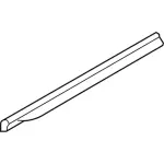 KK3Z6110177AA - Body: Front Rocker Molding for Ford: E-Transit, Transit-150, Transit-250, Transit-350, Transit-350 HD Image