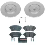 ESK8043 - : Genuine Geomet Coated Rotors, ECE-R90 Brake Pads + Hardware Kit for PowerStop Image