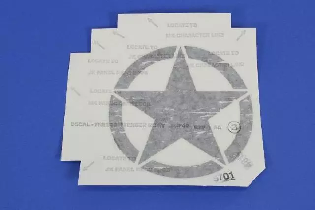 5NP40RXFAA - Exterior Ornamentation: Fender Rear Decal for Jeep: Patriot, Wrangler Image