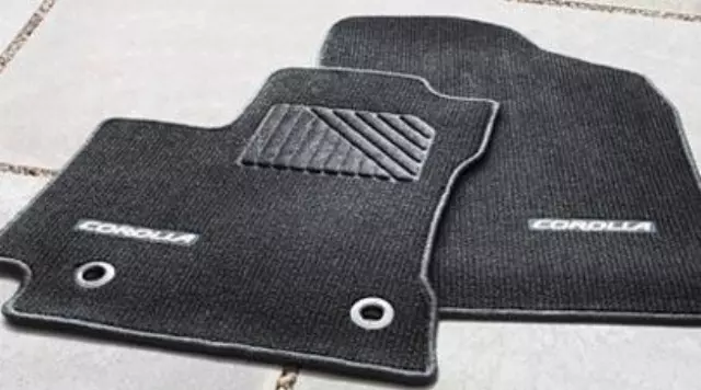 Corolla Floor Mats Black w\\/Blue Thread - Toyota (PT206-02142-28)