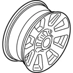 HC3Z1007H - Suspension: Wheel, Alloy for Ford: F-250 Super Duty, F-350 Super Duty, F-450 Super Duty Image