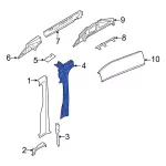 NK4Z6124301A - Body: Outer Center Pillar for Ford: E-Transit, Transit-150, Transit-250, Transit-350, Transit-350 HD Image