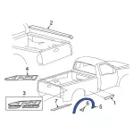F81Z16268AAK - Body: Wheel Opening Molding for Ford: F-250 Super Duty, F-350 Super Duty, F-450 Super Duty, F-550 Super Duty Image