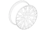 19040130007X36 - : Wheel Spoke for Mercedes-Benz Image