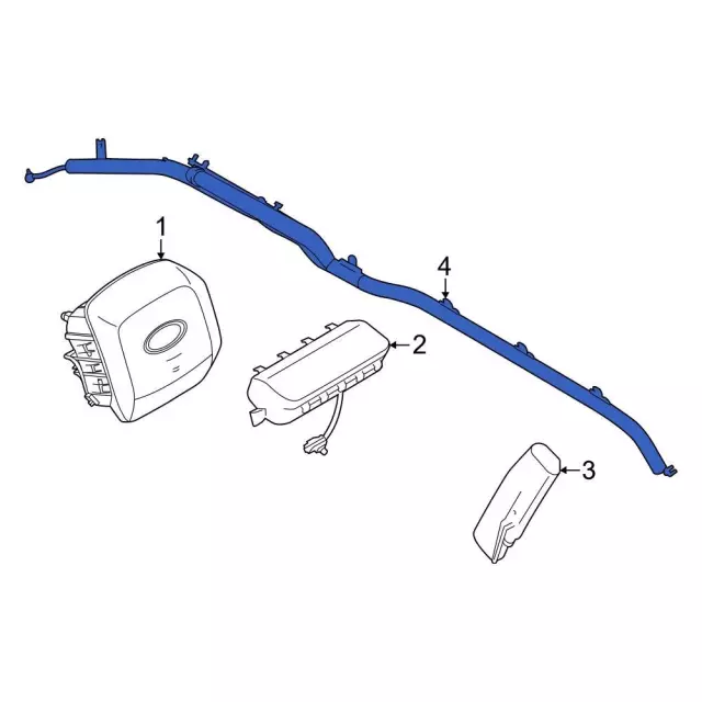 PC3Z26042D94A - Electrical: Head Air Bag for Ford: F-250 Super Duty, F-350 Super Duty, F-450 Super Duty, F-550 Super Duty Image