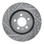 63174009L - : DFC Brake Rotor - Drilled and Slotted - Silver for DYNAMIC FRICTION Image