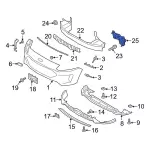 LX6Z17B749A - Body: Bumper Bracket for Ford Image