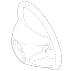 23046018769E38 - Steering: Steering Wheel for Mercedes-Benz Image