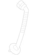 2238320700 - Heating and Ventilation: Condensation Hose for Mercedes-Benz: 350SD, Maybach S580, Maybach S680, S500, S580, S580e, S63 AMG E Performance Image