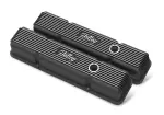 241242 - : Holley Valve Covers - Vintage Series - Finned - SBC - Satin Black Machined for Holley Image