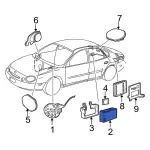 XW1Z18D806AA - Body: CD Changer for Ford: Crown Victoria, Expedition, F-150, F-150 Heritage, F-250, Taurus, Windstar | Lincoln: Navigator | Mercury: Grand Marquis, Marauder, Sable Image
