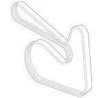 39938796 - : V-Ribbed Belt for Mercedes-Benz Image