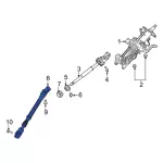 L1MZ3B676B - Steering: Lower Shaft for Ford: Explorer, Police Interceptor Utility | Lincoln: Aviator Image